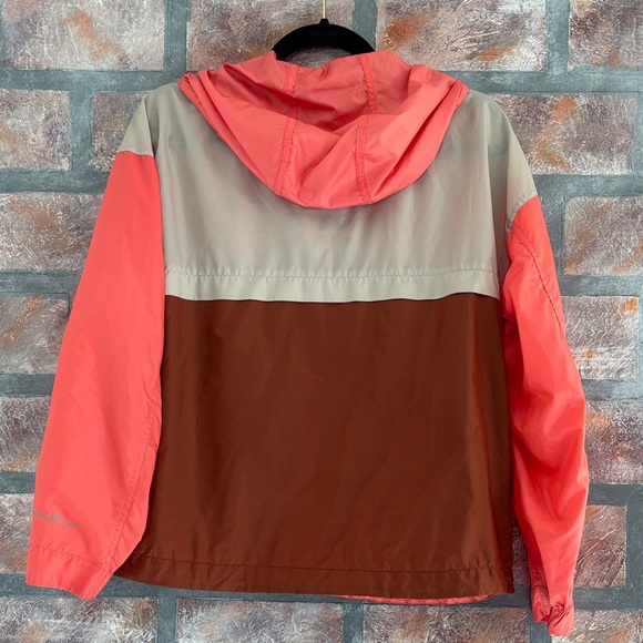 Eddie Bauer Coral and Brown Hooded Jacket - Picture 4 of 5